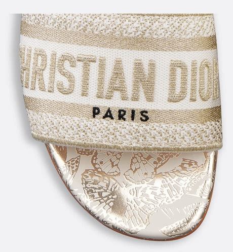 dior butterfly collection|white and gold dway slide.